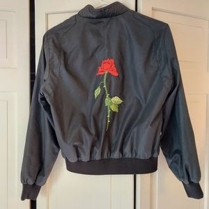 Rose bomber jacket